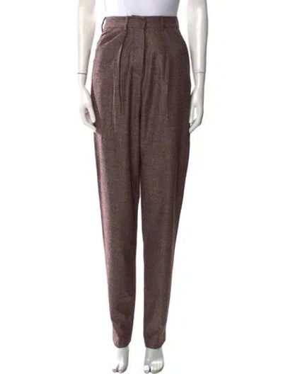 Pre-owned Zeynep Arcay Skinny Leg Pants In Burgundy