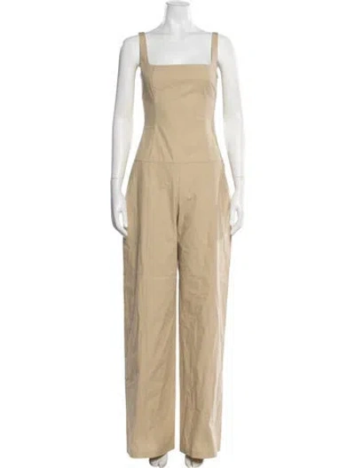 Pre-owned Zeynep Arcay Square Neckline Jumpsuit W/ Tags In Neutral