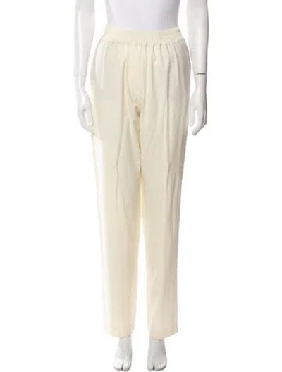 Pre-owned Zeynep Arcay Straight Leg Pants In Neutral