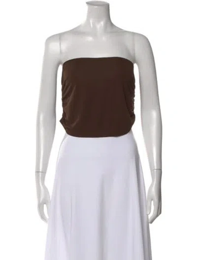 Pre-owned Zeynep Arcay Strapless Top In Black