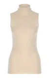 Zeynep Arcay Turtleneck Cashmere Top In White