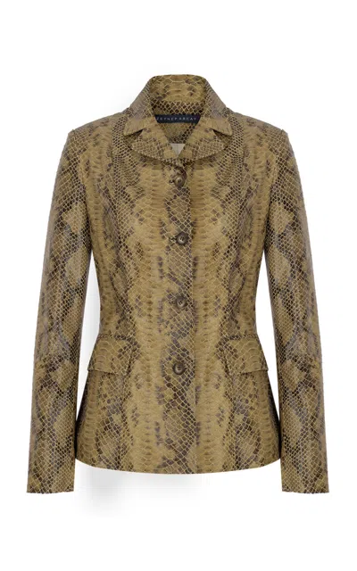 Zeynep Arcay Zeynep Arçay Vintage Leather Jacket In Animal