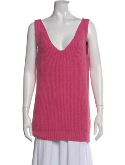 Pre-owned Zeynep Arcay V-neck Sweater In Pink