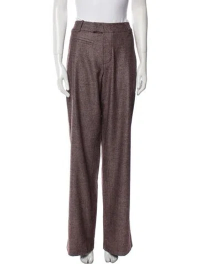 Pre-owned Zeynep Arcay Wide Leg Pants In Red