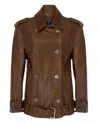 Zeynep Arcay Oversize Leather Biker Jacket In Multi
