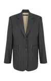 Zeynep Arcay Wool Blazer In Grey