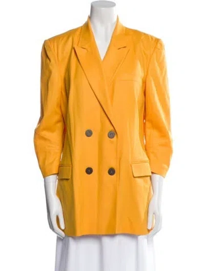 Pre-owned Zeynep Arcay Wool Blazer In Orange