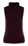 Zeynep Arcay Wool-cashmere Top In Burgundy