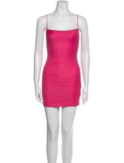 Pre-owned Zeynep Arcay Wool Mini Dress In Pink