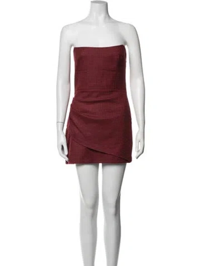 Pre-owned Zeynep Arcay Wool Mini Dress In Red