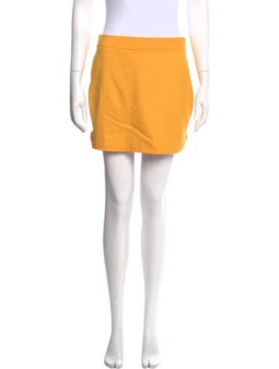Pre-owned Zeynep Arcay Wool Mini Skirt In Yellow