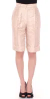 Zeyneptosun Brocade Above Knee Women's Shorts In Pink