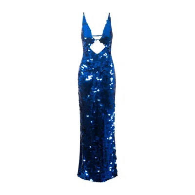 Zhadère Women's Blue Melodia In Romano Maxi Dress