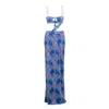 Zhadère Women's Blue Zhadi In Zadar In Lazuli Maxi Dress In Blue