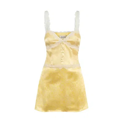 Zhadère Women's Yellow / Orange Armonia In Gladiola Mini Dress In Yellow/orange