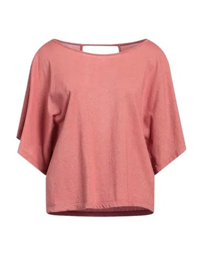 Zhelda Woman T-shirt Brick Red Size 0 Cotton, Polyester, Polyamide