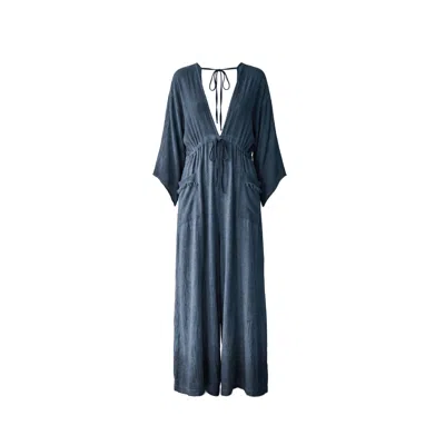 Zhenabia Altar Jumpsuit - Boho Women Jumpsuit Dusty Blue