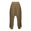 Zhenabia Brown Suhan Harem Pants Desert Sand - Boho Women Salvar Pants In Brown