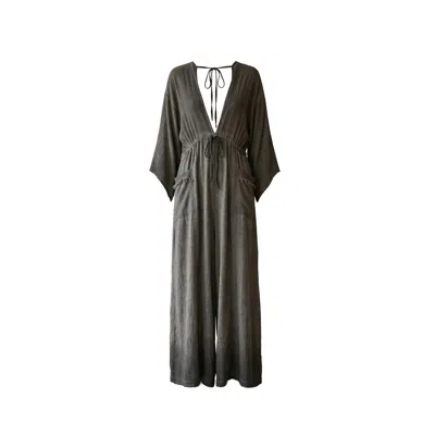Zhenabia Grey Altar Jumpsuit - Boho Women Jumpsuit Charcoal