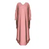 Zhenabia Pink / Purple Boho Kaftan Women Summer Maxi Dress - Pink