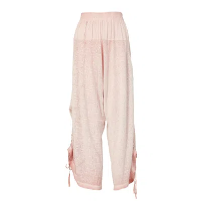 Zhenabia Pink / Purple Duo Salvar Powder Pink - Women Boho Harem Pants In Pink/purple