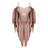 Zhenabia Pink / Purple Venus Blouse Powder Pink - Boho Women Top In Pink/purple