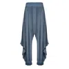 Zhenabia Tri Salvar Dusty Blue - Boho Men Harem Pants In Blue