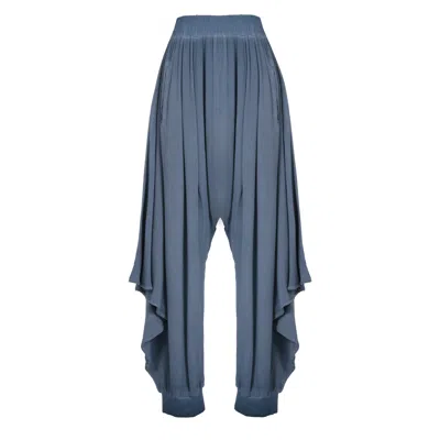 Zhenabia Tri Salvar Dusty Blue - Boho Women Harem Pants