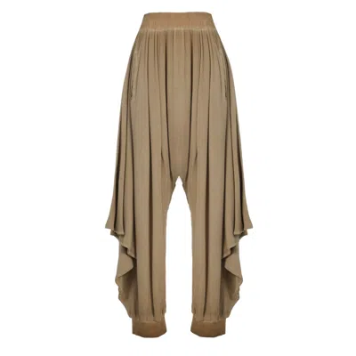 Zhenabia Women's Brown / Neutrals Tri Salvar Desert Sand - Boho Harem Pants