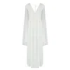 Zhenabia Women's Fairy Dress White - Boho Maxi Dress In White