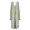 Zhenabia Women's Green / Neutrals Fairy Dress Khaki Green - Boho Maxi Dress In Green