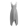 Zhenabia Women's Grey Baris Jumpsuit - Light Gray - Boho Goddess Jumpsuit In Gray