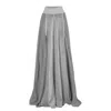 Zhenabia Women's Grey Zhe Skirt Boho High Slit Maxi Skirt - Light Gray