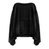 Zhenabia Women's Leila Top - Boho Poncho Blouse - Black