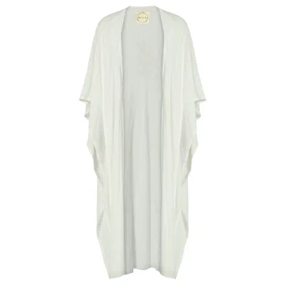 Zhenabia Women's Sahmeran Kimono White - Boho Unisex Kimono
