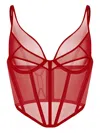 Zhilyova Asteria Mesh Corset In Red