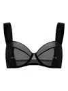 Zhilyova The Unnamed 9 Mesh-panelled Bra In Black
