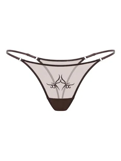 Zhilyova Tribal Gravity G-string In Brown