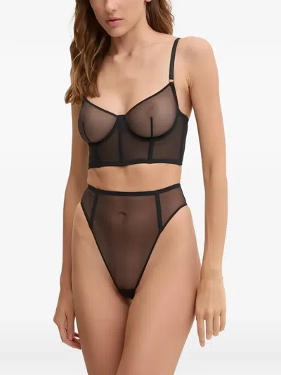 Zhilyova Unnamed 2.0 High-waisted Thong In Black