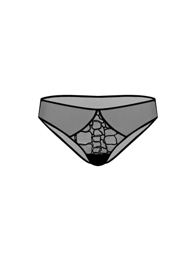 Zhilyova Women's Alligator Black Brief