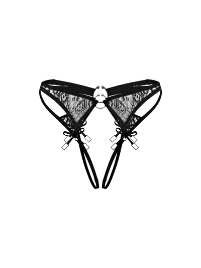 Zhilyova Women's Aurora Black Ouvert Brief