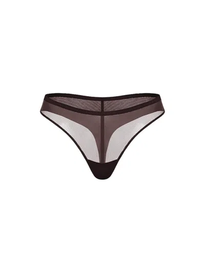 Zhilyova Women's Black Unnamed Gravity Thong In Brown