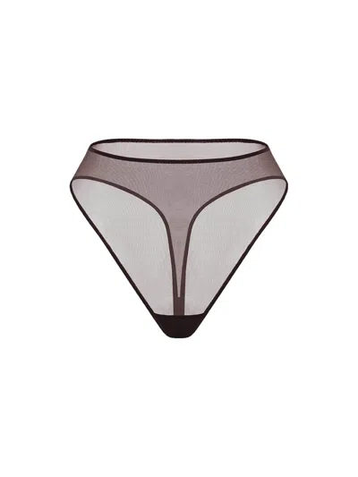 Zhilyova Women's Brown Ocean Gravity High-waisted Thong