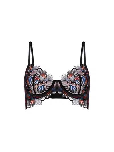 Zhilyova Women's Laia Dark Blue Bra In Black