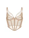 Zhilyova Asteria Mesh Panel Corset In Neutral