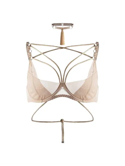 Zhilyova Women's Neutrals Kasumi Beige Bra In Brown