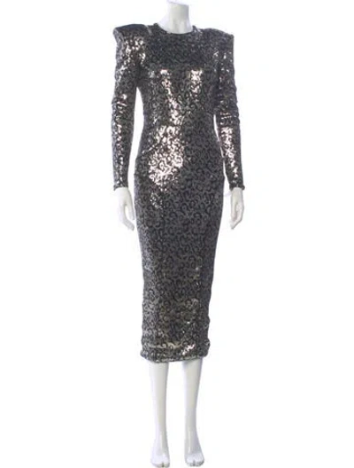 Pre-owned Zhivago Animal Print Long Dress W/ Tags In Gray