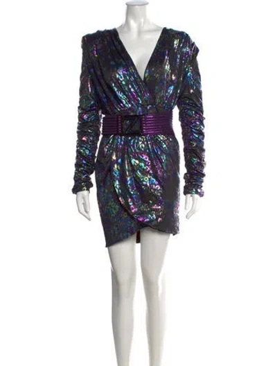 Pre-owned Zhivago Animal Print Mini Dress W/ Tags In Black