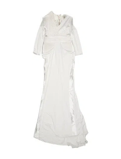 Pre-owned Zhivago Asymmetrical Long Dress In White