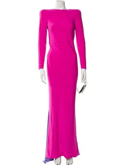 Pre-owned Zhivago Bateau Neckline Long Dress In Pink